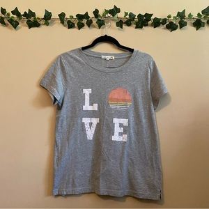 C&C California Women's Crewneck Medium Sunset Love Beachy Tee T-Shirt